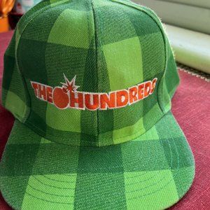 The Hundreds Green Plaid Snapback Hat Used